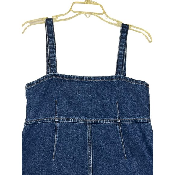 BDG Urban Outfitters Denim Mini Dress With Front Zip Closure Adj Straps Mini - Picture 7 of 14